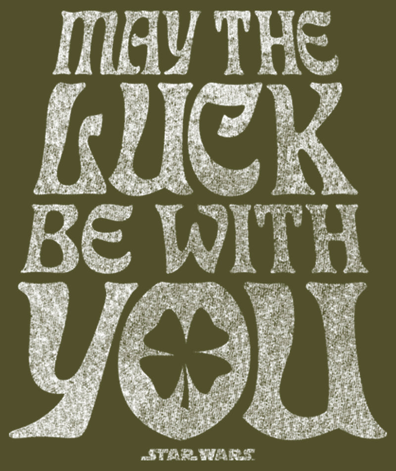 Junior's Star Wars St. Patrick's Day May The Luck Be With You Racerback Tank Top