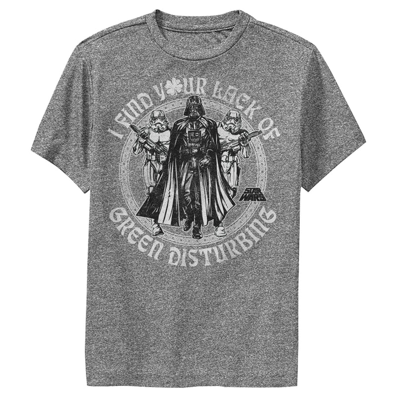 Boy's Star Wars Darth Vader St. Patrick's Day Your Lack of Green Disturbing Performance Tee