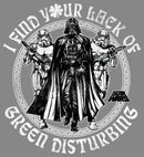 Boy's Star Wars Darth Vader St. Patrick's Day Your Lack of Green Disturbing Performance Tee