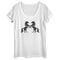 Women's Lost Gods Tribal Horse Silhouettes Scoop Neck