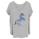 Junior's Lost Gods Galaxy Horse Silhouette T-Shirt