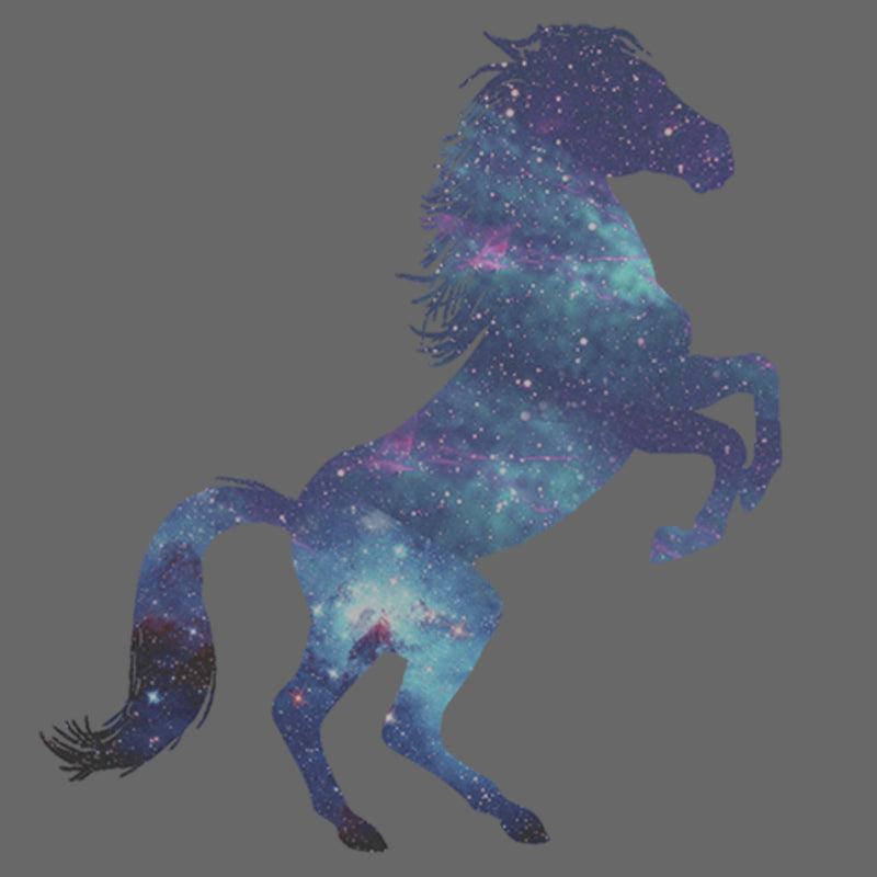 Junior's Lost Gods Galaxy Horse Silhouette T-Shirt