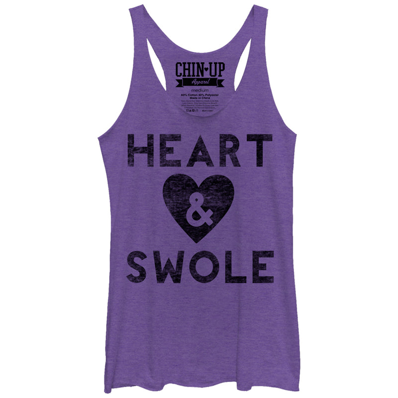 Women's CHIN UP Heart and Swole Racerback Tank Top