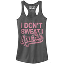 Junior's CHIN UP Sweat or Sparkle Racerback Tank Top