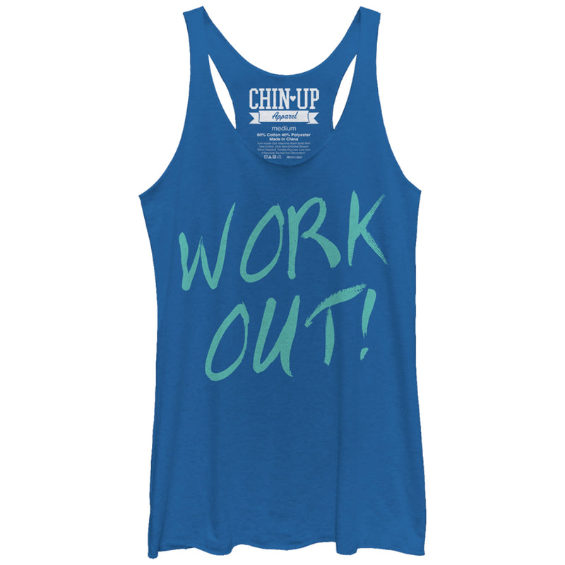 Women's CHIN UP Time to Work Out Racerback Tank Top