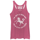 Women's CHIN UP Gym Unicorn Racerback Tank Top