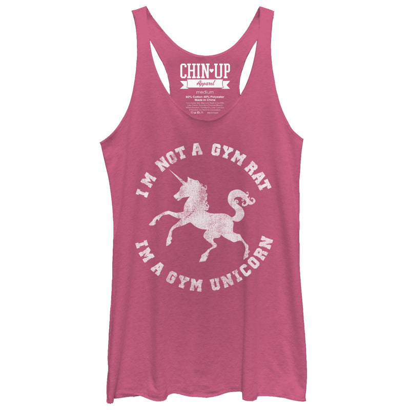 Women's CHIN UP Gym Unicorn Racerback Tank Top