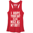 Women's CHIN UP Your Day is as Nice as my Butt Racerback Tank Top