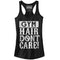 Junior's CHIN UP Gym Hair Don't Care Racerback Tank Top