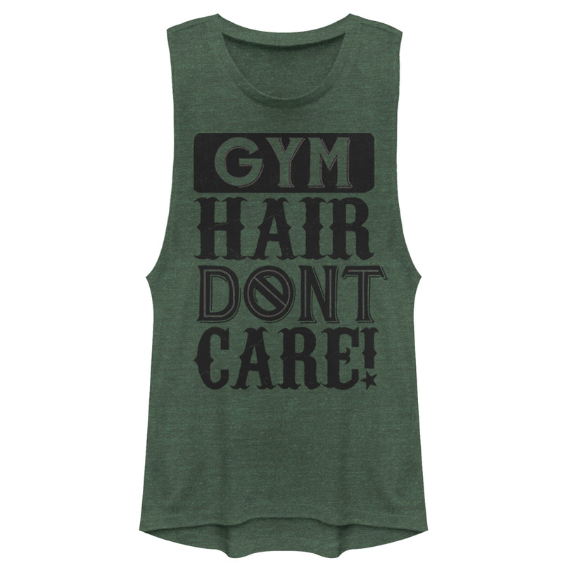 Junior's CHIN UP Gym Hair Don't Care Festival Muscle Tee