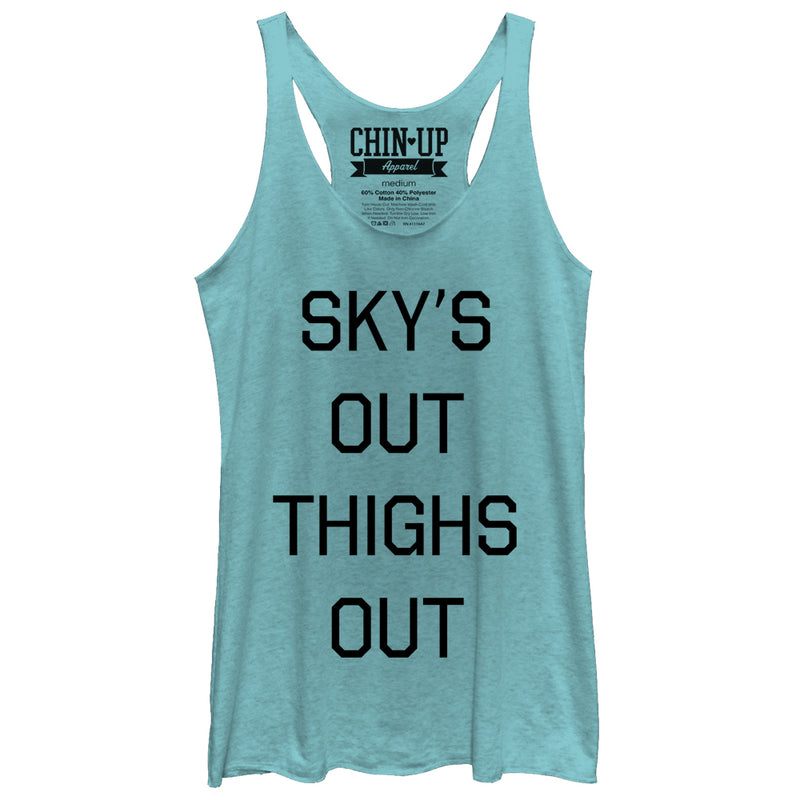 Women's CHIN UP Sky's Out Thighs Out Racerback Tank Top