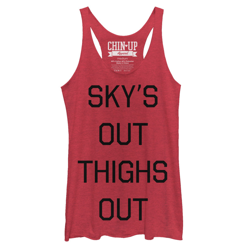 Women's CHIN UP Sky's Out Thighs Out Racerback Tank Top
