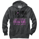 Women's CHIN UP Drink Wine in Yoga Pants Pull Over Hoodie