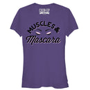 Junior's CHIN UP Muscles and Mascara Eyelashes T-Shirt