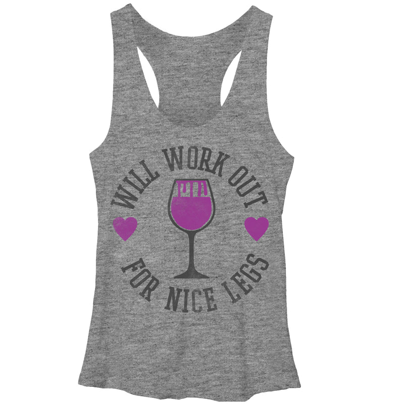 Women's CHIN UP Will Work Out for Nice Legs Racerback Tank Top
