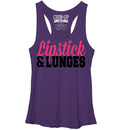 Women's CHIN UP Lipstick and Lunges Racerback Tank Top