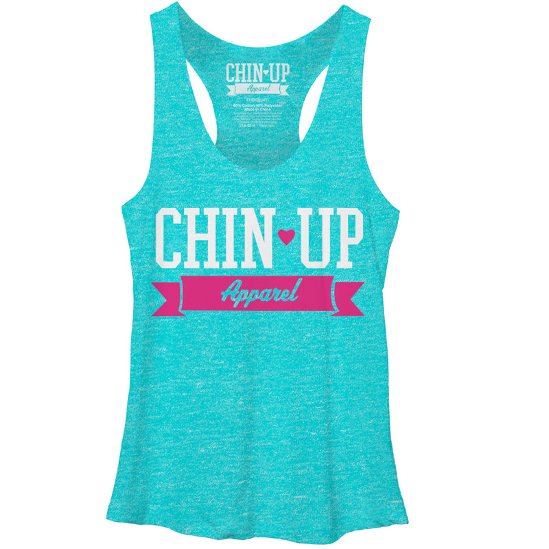 Women's CHIN UP Logo Ribbon Racerback Tank Top