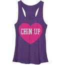 Women's CHIN UP Logo Heart Racerback Tank Top