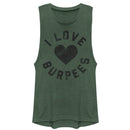 Junior's CHIN UP I Love Burpees Festival Muscle Tee