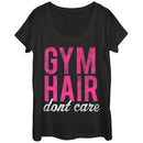 Women's CHIN UP Gym Hair Don't Care Scoop Neck