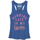 Women's CHIN UP Running Late is My Cardio Racerback Tank Top