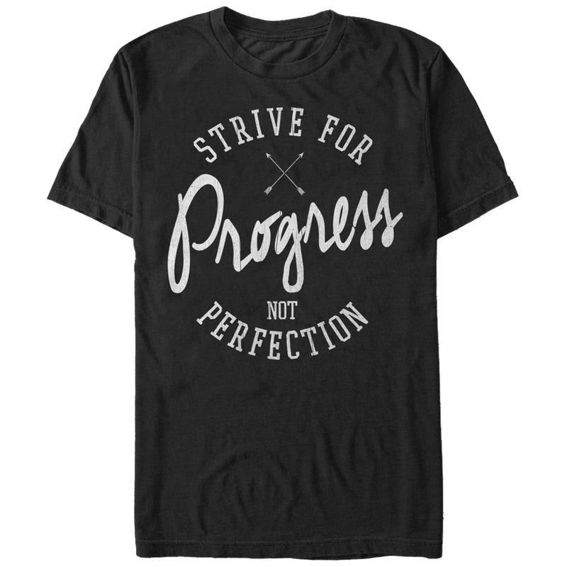 Women's CHIN UP Strive For Progress Not Perfection Boyfriend Tee