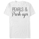 Women's CHIN UP Pearls and Push-Ups Boyfriend Tee