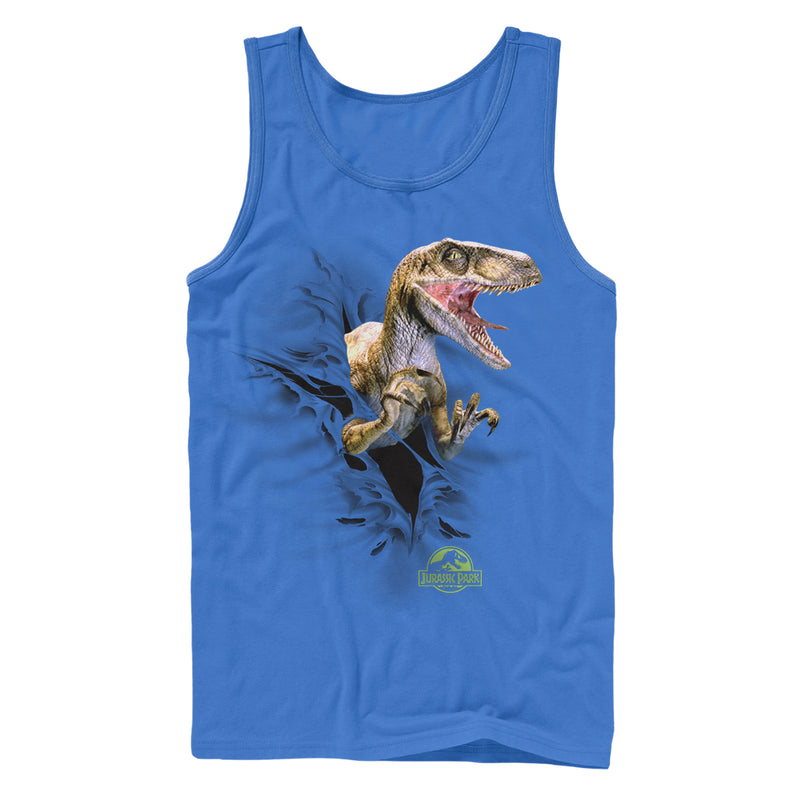 Men's Jurassic Park Velociraptor Tear Tank Top