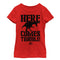 Girl's Jurassic Park Here Comes Trouble T-Shirt