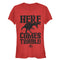 Junior's Jurassic Park Here Comes Trouble T-Shirt
