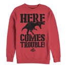Men's Jurassic Park Here Comes Trouble Sweatshirt