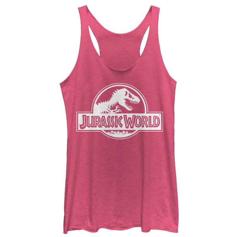 Women's Jurassic World Simple T. Rex Logo Racerback Tank Top