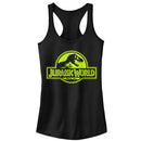 Junior's Jurassic World Retro T. Rex Logo Racerback Tank Top