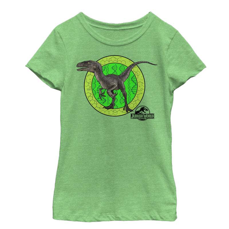 Girl's Jurassic World Velociraptor DNA T-Shirt