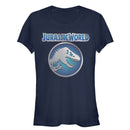 Junior's Jurassic World Circle Logo T-Shirt