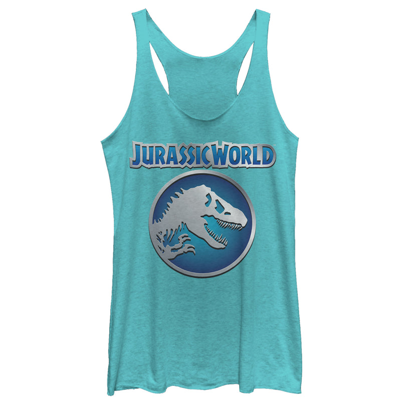 Women's Jurassic World Circle Logo Racerback Tank Top