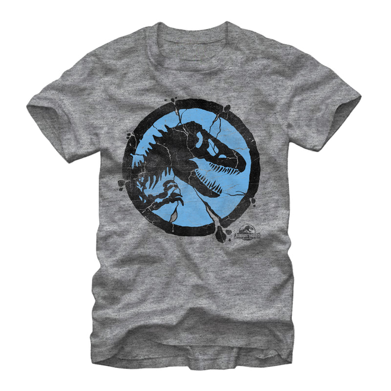 Men's Jurassic World Cracked T. Rex Logo T-Shirt