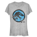 Junior's Jurassic World Cracked T. Rex Logo T-Shirt