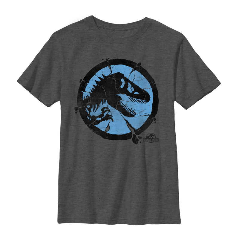 Boy's Jurassic World Cracked T. Rex Logo T-Shirt