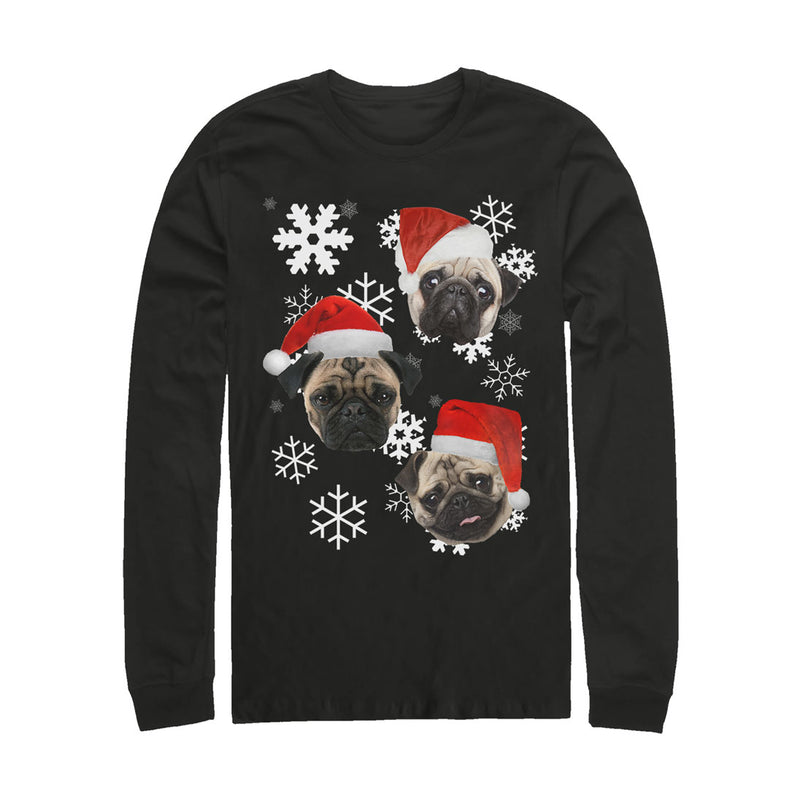 Men's Lost Gods Ugly Christmas Pug Long Sleeve Shirt