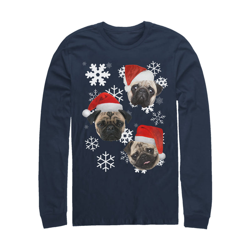 Men's Lost Gods Ugly Christmas Pug Long Sleeve Shirt