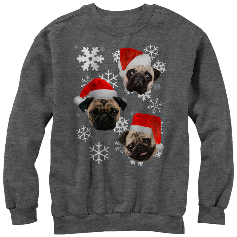 Women's Lost Gods Ugly Christmas Pug Sweatshirt