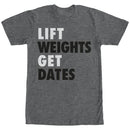 Men's CHIN UP Lift Weights Get Dates T-Shirt