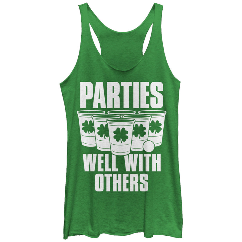 Women's Lost Gods Parties Well With Others Pong Racerback Tank Top