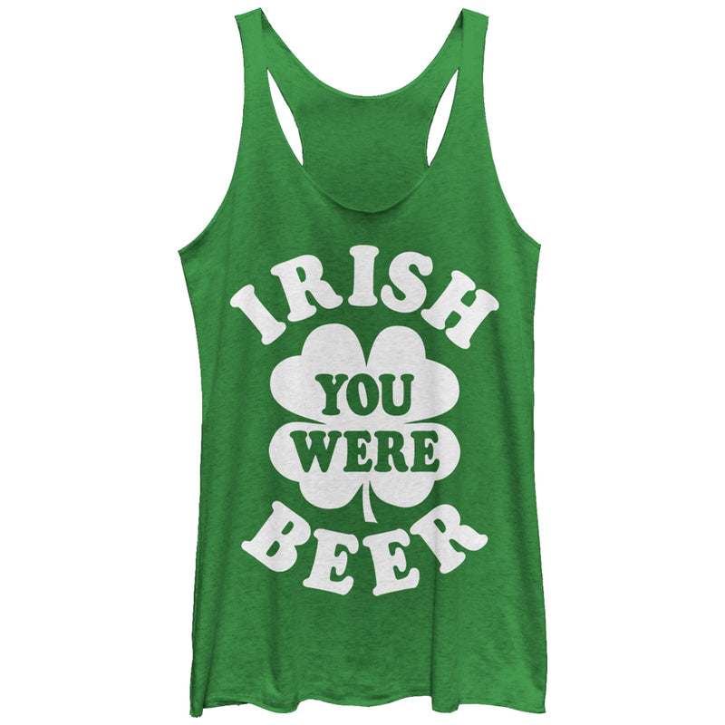 Women's Lost Gods Irish You Were Beer Racerback Tank Top