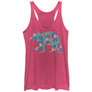 Women's Lost Gods Hawaiian Print Bear Racerback Tank Top