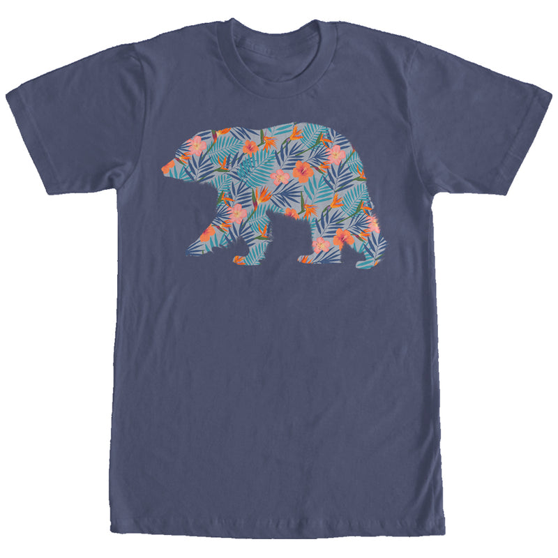 Men's Lost Gods Hawaiian Print Bear T-Shirt