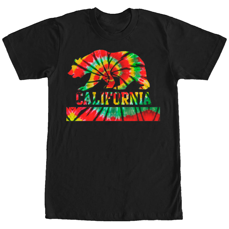 Men's Lost Gods Tie-Dye Print California Flag T-Shirt