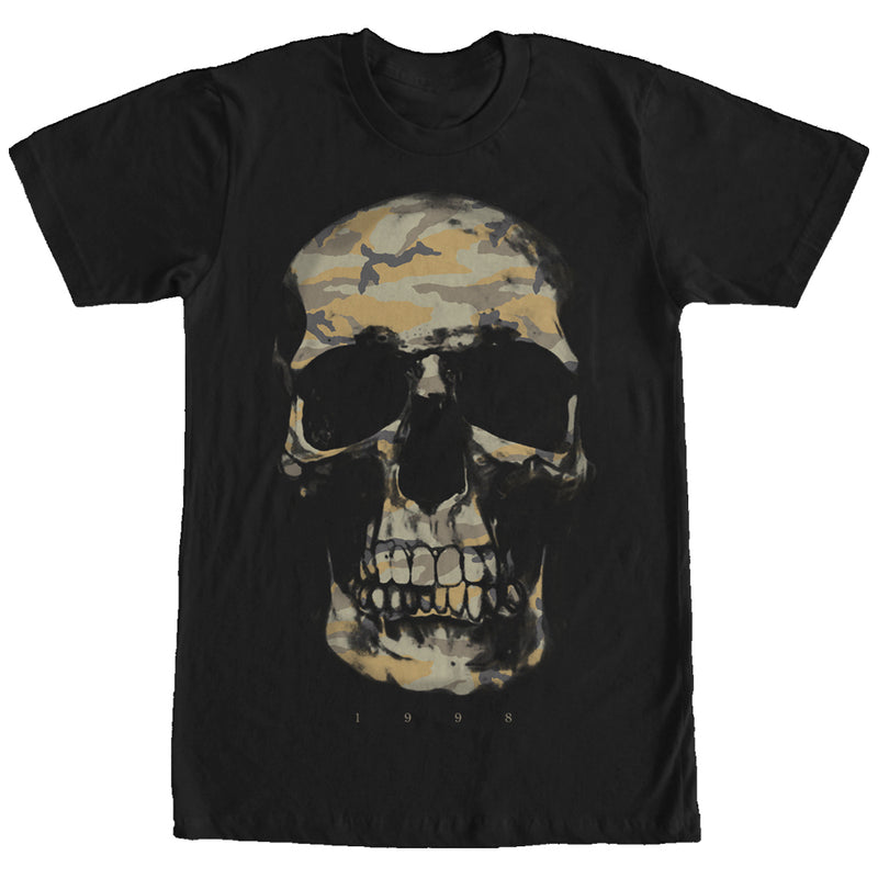 Men's Lost Gods Camouflage Print Skull T-Shirt