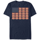 Men's Lost Gods Fourth of July  Hot Dog American Flag T-Shirt